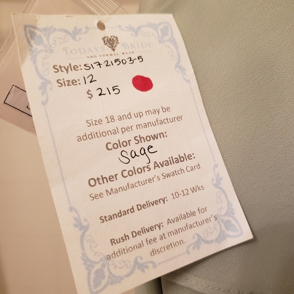 Gone! NWT Green Bridesmaid Dress - Picture 6 of 7